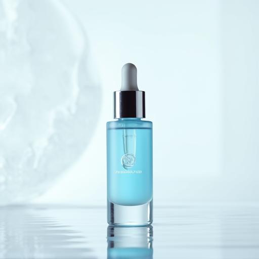 Frasco de sérum facial com conta-gotas.